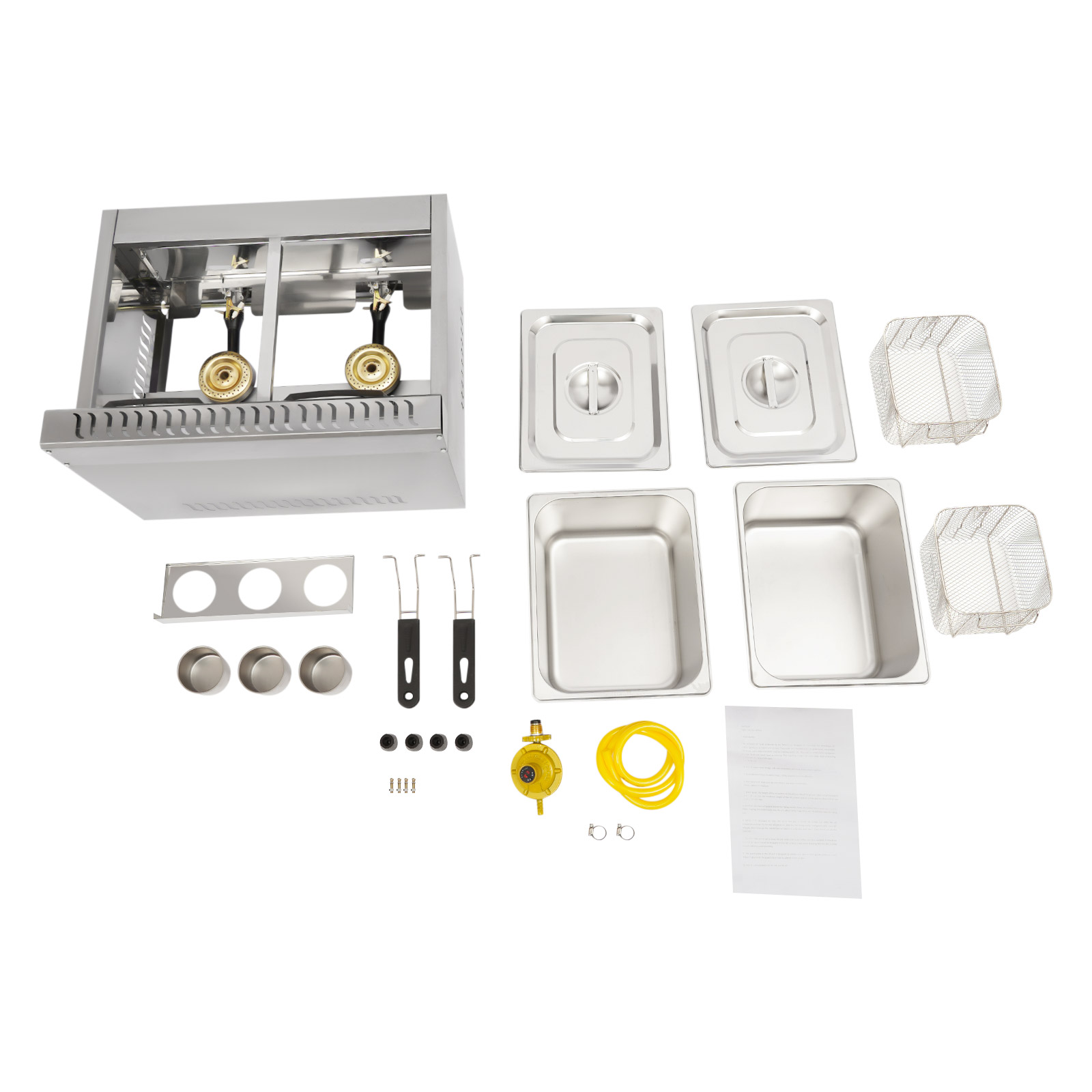Deep Fryer Stainless - Freidora comercial de doble tanque 430