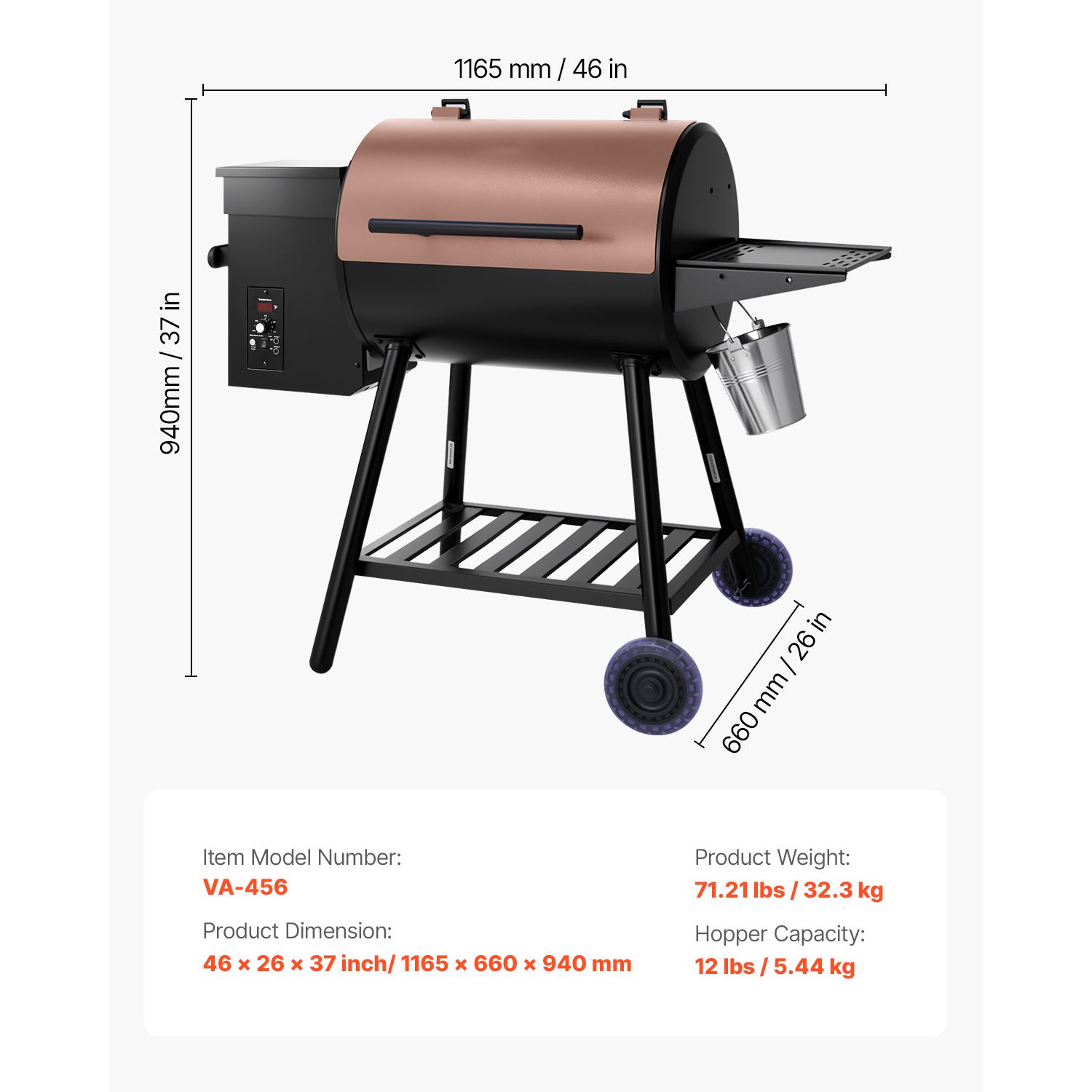 Electric Smoker Bbq - Parrilla Ahumadora de Pellets de Madera,