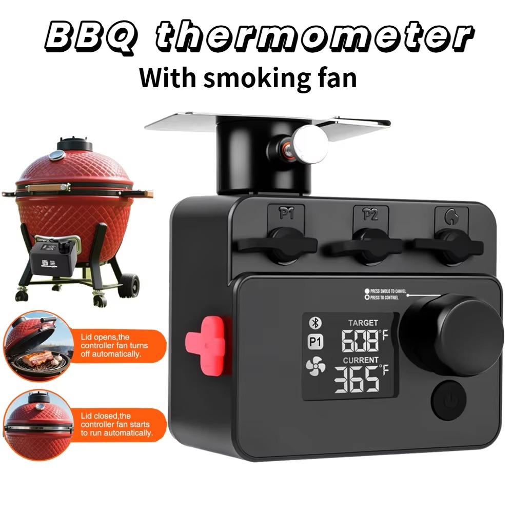 Electric Smoker Bbq - Termómetro inalámbrico Bluetooth para carne, controlador