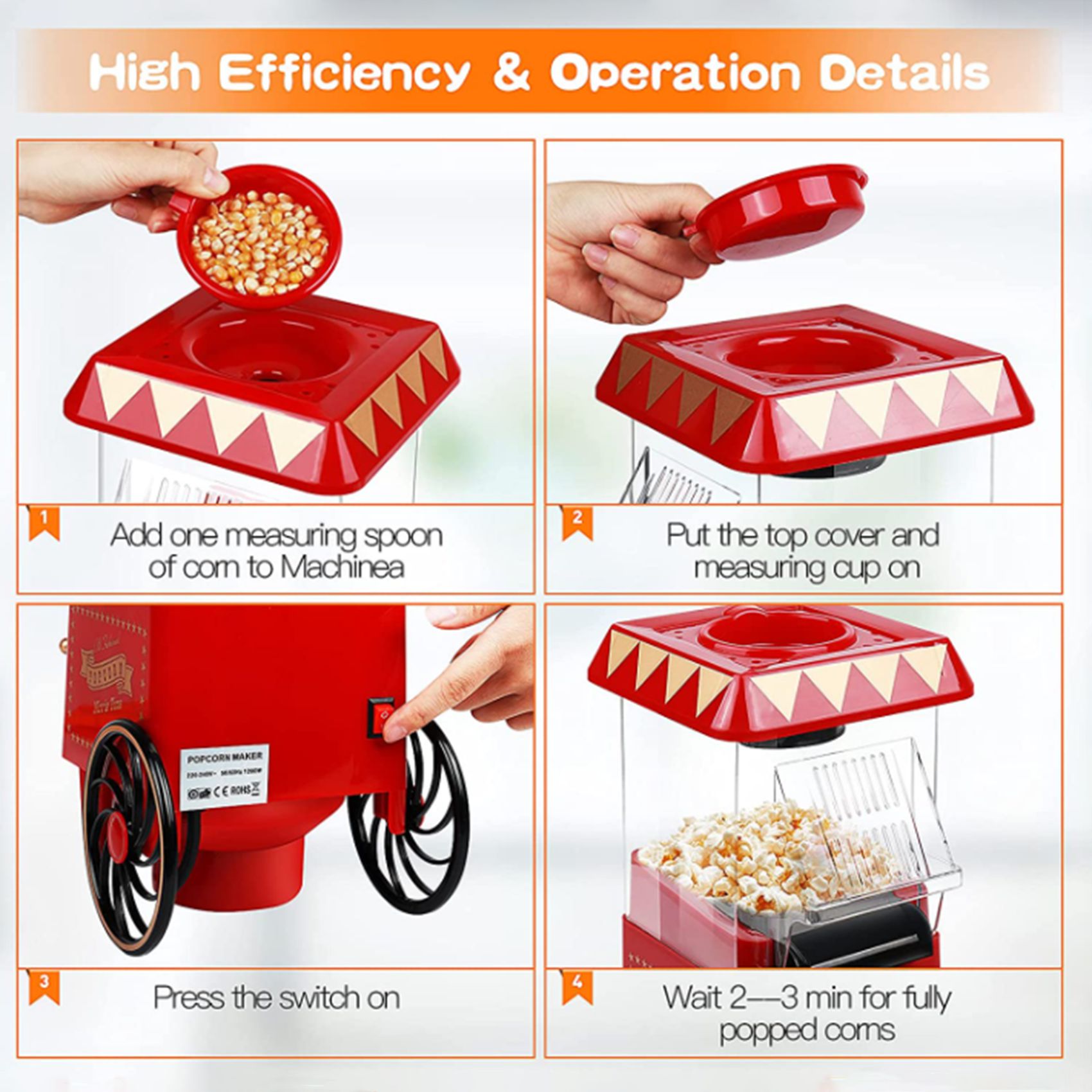 Air Popcorn Maker - Máquina para hacer palomitas de maíz