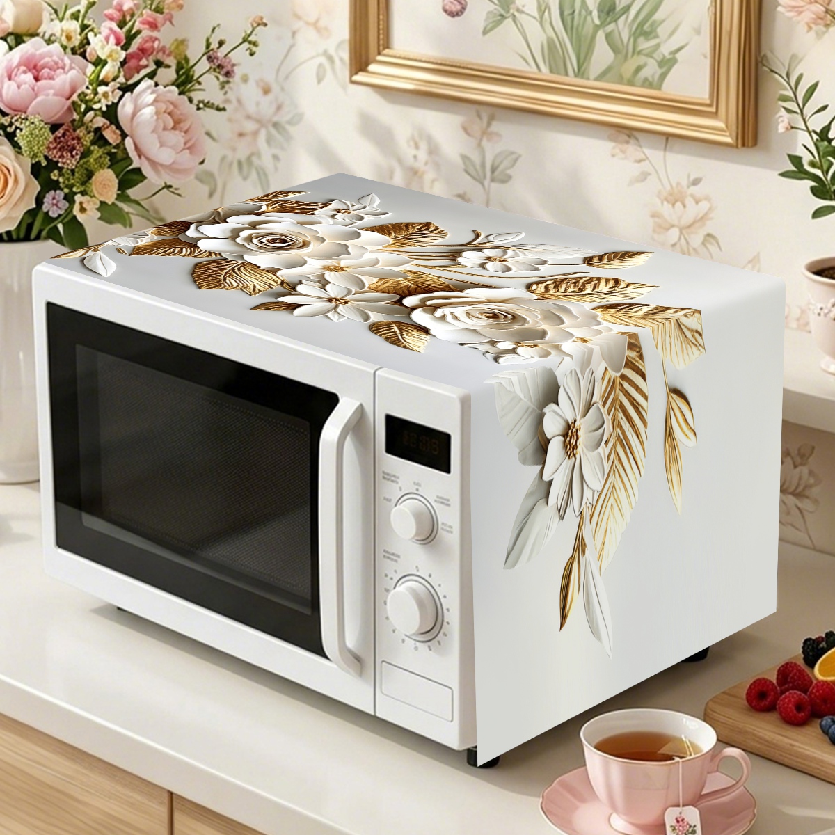 Kitchen Appliances Design - Funda para Horno de Microondas Blanca