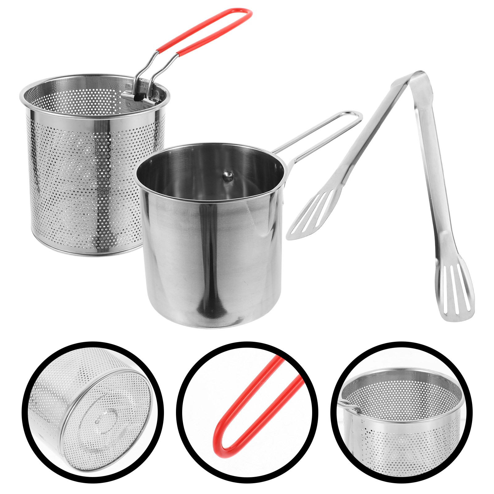 Deep Fryer Stainless - 1 Juego de olla freidora multifuncional