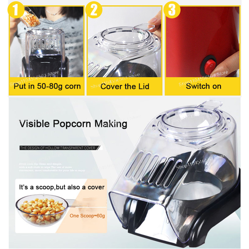 Máquina de maíz de aire sin ac - Air Popcorn Maker reseña y precio