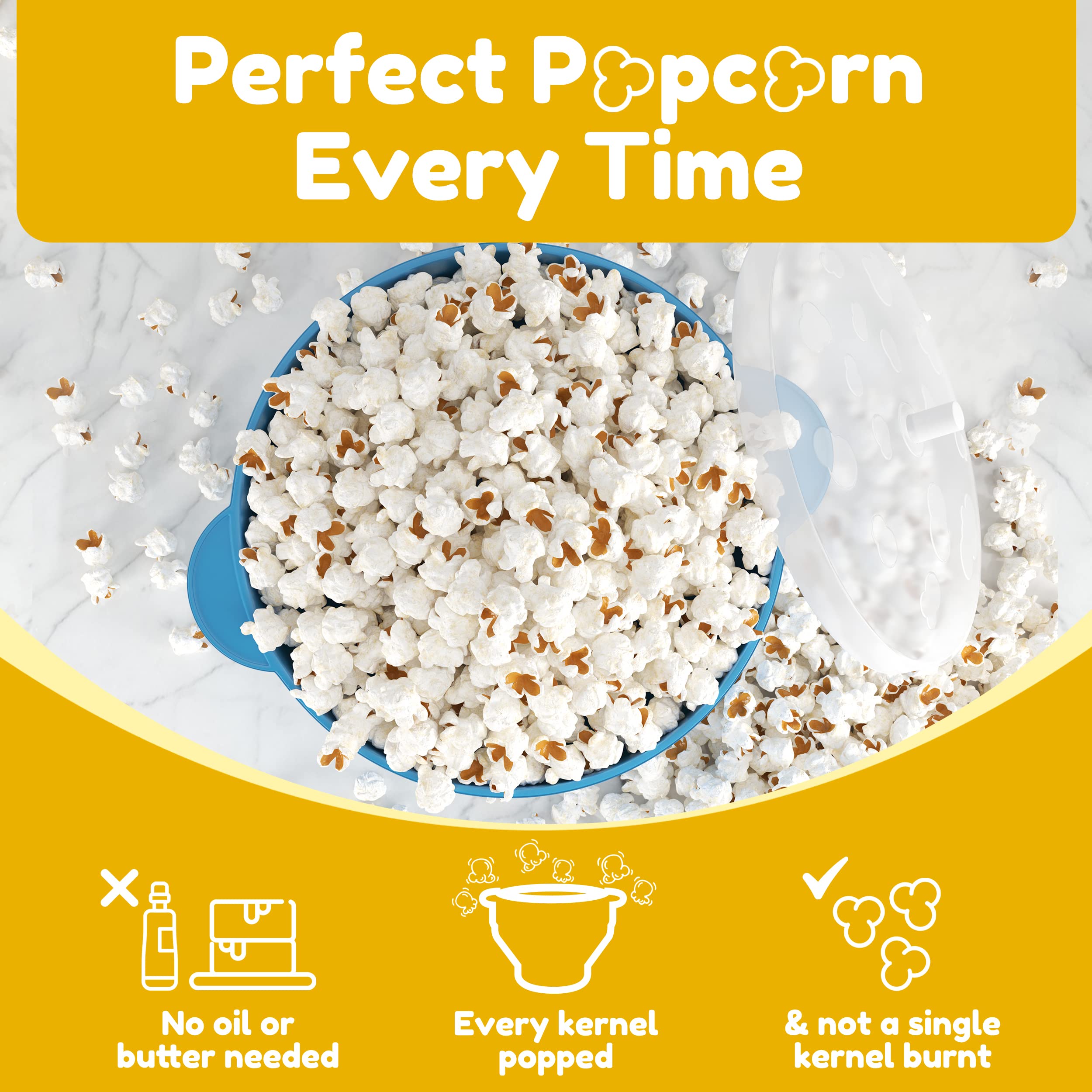 Fenvella-Popper de palomitas d - Air Popcorn Maker reseña y precio