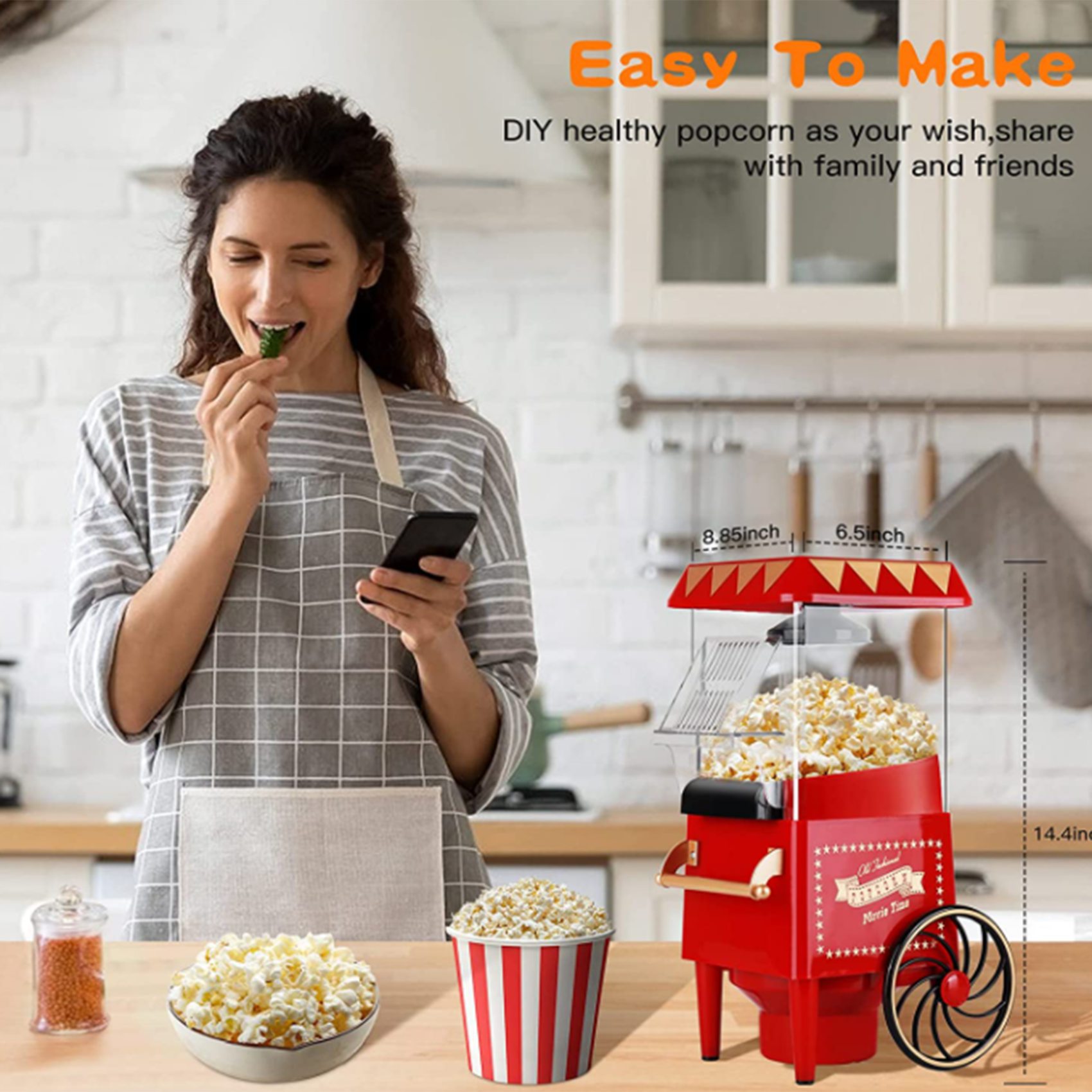 Máquina para hacer palomitas d - Air Popcorn Maker reseña y precio