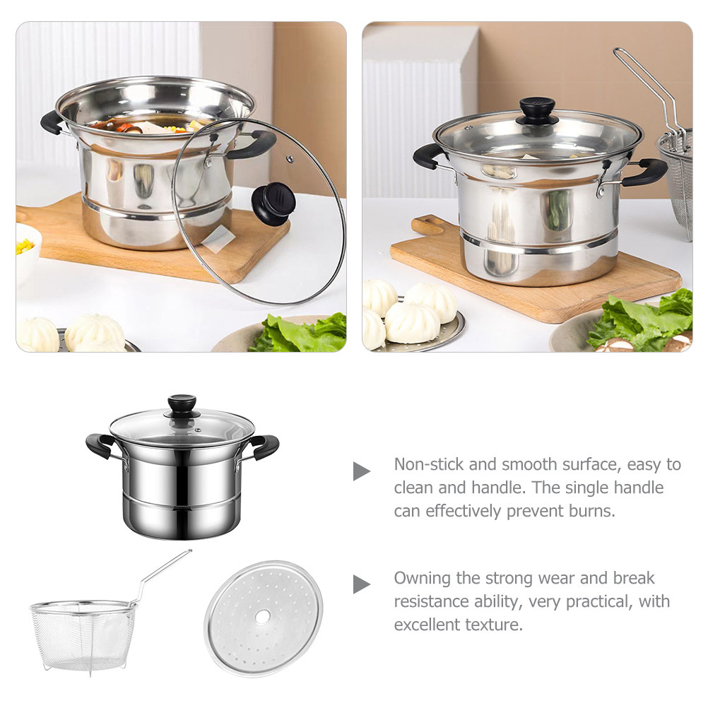 Juego de 1 Olla Multifuncional - Deep Fryer Stainless reseña y precio
