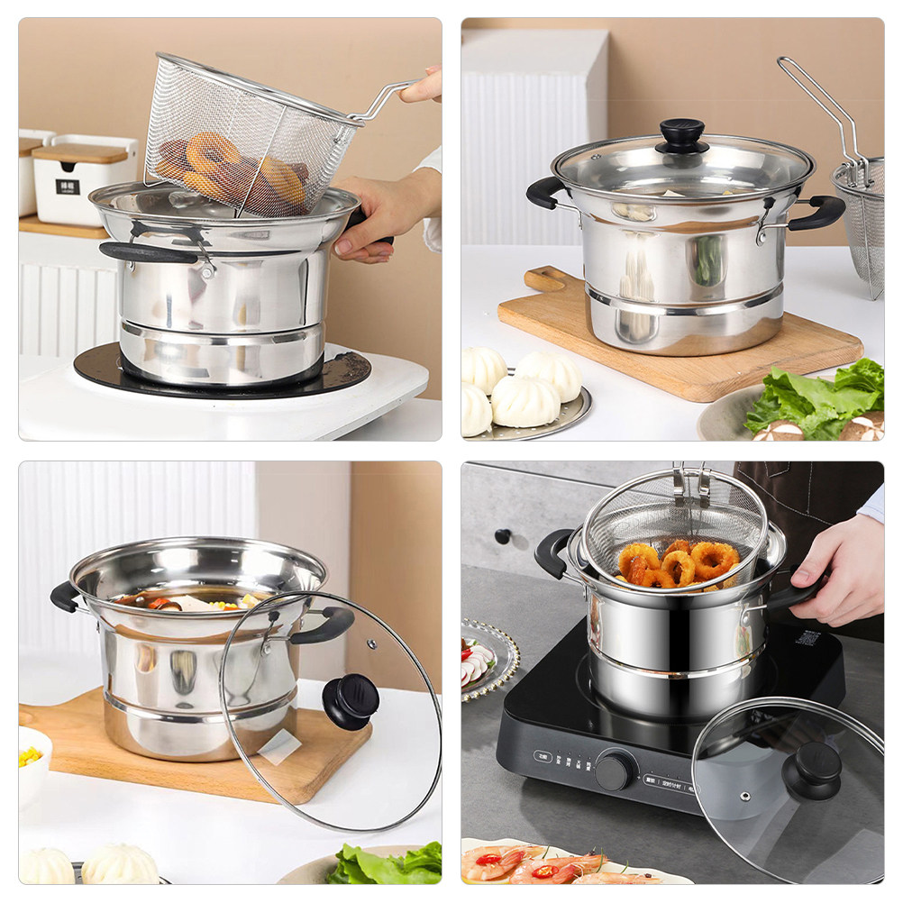 Juego de 1 Olla Multifuncional - Deep Fryer Stainless reseña y precio